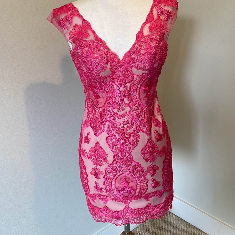 Jovani pink mini dress size 2